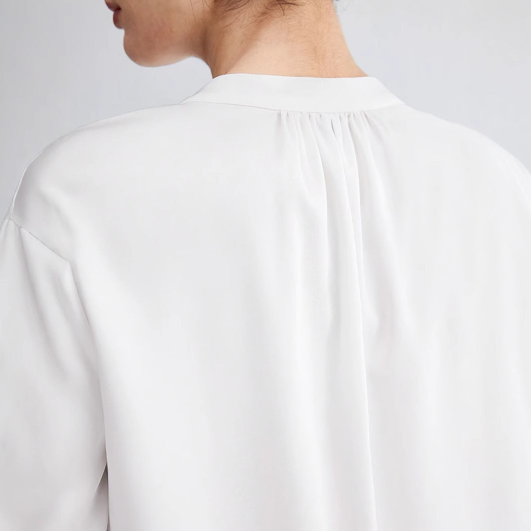 Chemise chic Col-V demi-manches
