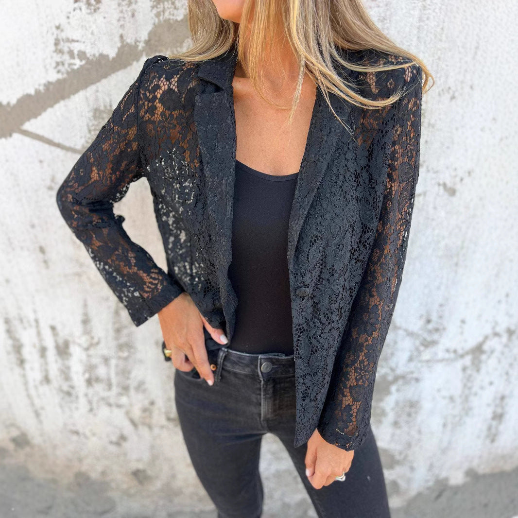 Chic blazer en dentelle - Elégant et sophistiqué