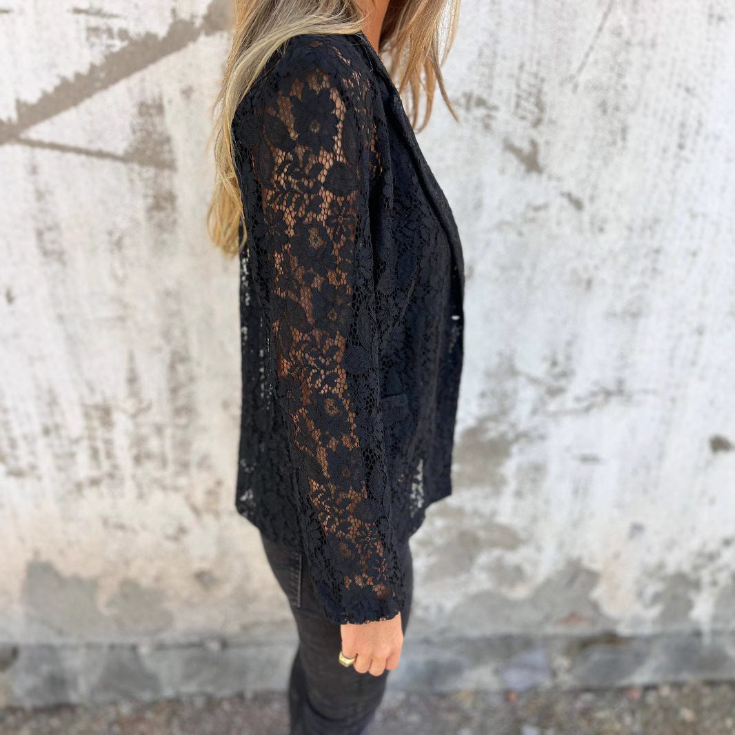 Chic blazer en dentelle - Elégant et sophistiqué